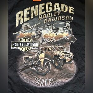 NEW! Harley Davidson shirt Alexander Louisiana renegade military size XL NWT
